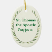 Saint Thomas the Apostle God's Peace and Blessings セラミックオーナメント (裏面)