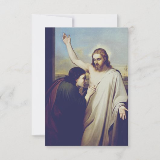 Saint Thomas the Apostle with Jesus Holy Card サンキューカード (正面)