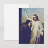 Saint Thomas the Apostle with Jesus Holy Card サンキューカード (正面/裏面)