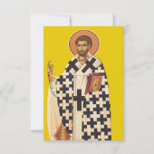 Saint Timothy of Ephesus Byzantine Icon Holy Card (正面)