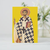 Saint Timothy of Ephesus Byzantine Icon Holy Card (スタンド正面)
