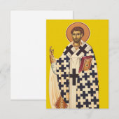 Saint Timothy of Ephesus Byzantine Icon Holy Card (正面/裏面)