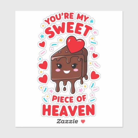 Saint valentin et gourmand de chocolat シール (シート)
