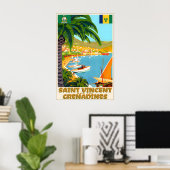 Saint Vincent and The Grenadines Caribbean Travel ポスター (ホームオフィス)