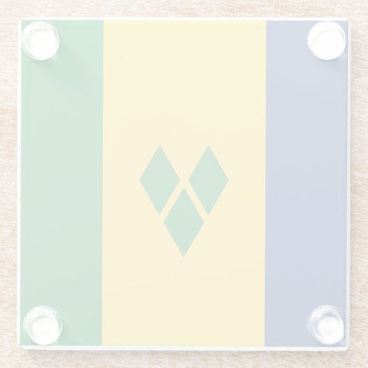 Saint Vincent Flag ガラスコースター (裏面)