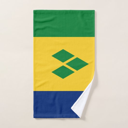 Saint Vincent Flag バスタオルセット (ハンドタオル)