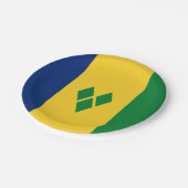 Saint Vincent Flag ペーパープレート (アングル)