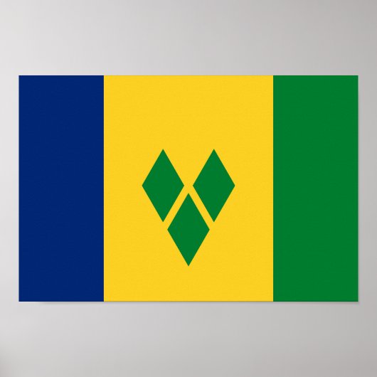 Saint Vincent Flag ポスター (正面)