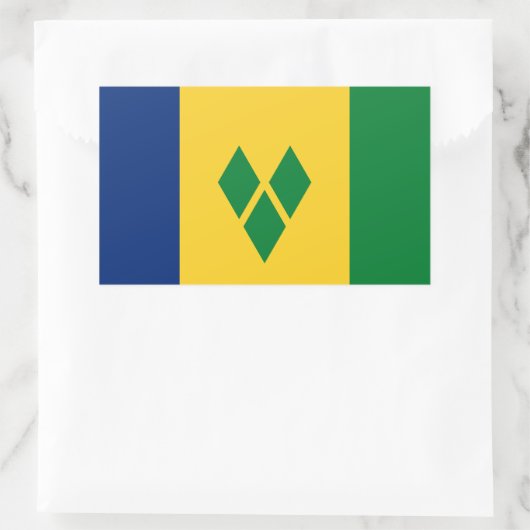 Saint Vincent Flag 長方形シール (バッグ)