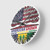 Saint Vincent Grenadines Saint Vincentian USA ラウンド壁時計 (傾斜)