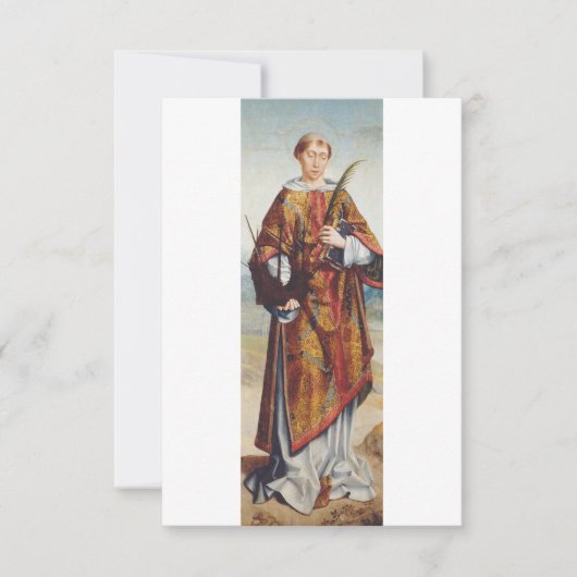 Saint Vincent of Saragossa Holy Card サンキューカード (正面)