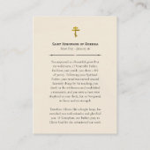 Saint Xenophon of Robeika Orthodox Prayer Card プレイスカード (裏面)