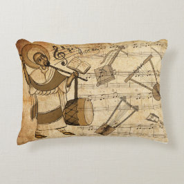 Saint Yared & The Ethiopian Music Instruments アクセントクッション