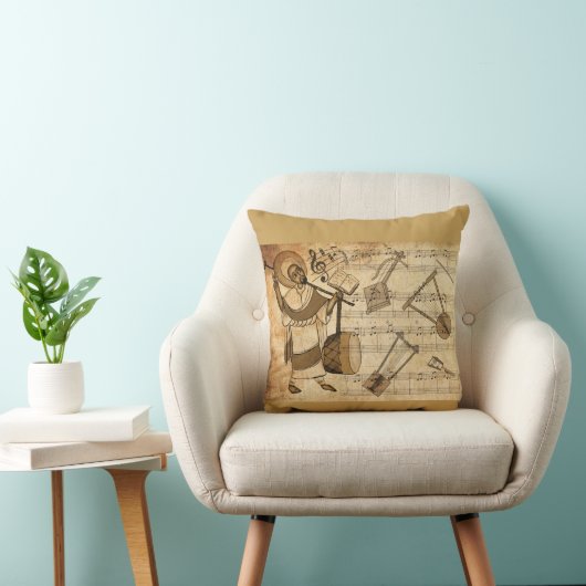 Saint Yared & The Ethiopian Music Instruments クッション (椅子)