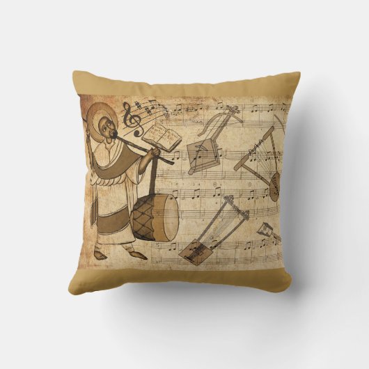 Saint Yared & The Ethiopian Music Instruments クッション (裏面)