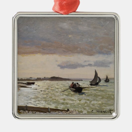 Sainte-Adresse 1864年の海岸 メタルオーナメント (正面)