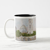 Sainte-Genevieveの新しい教会 ツートーンマグカップ (左)