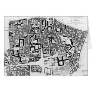 Sainte-Genevieve区域の地図、パリ1756年