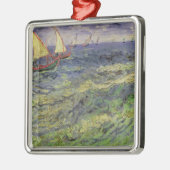 Saintes-Mariesのフィンセント・ファン・ゴッホ|の海景 メタルオーナメント (左)