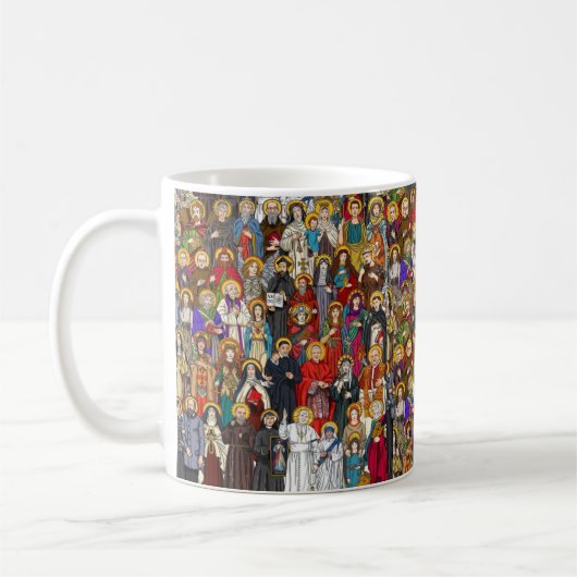 Saints, All saints, Catholic Saints コーヒーマグカップ (左)