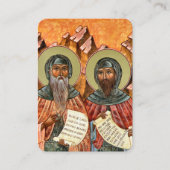 Saints Barsanuphius John the Prophet Prayer Card プレイスカード (正面)