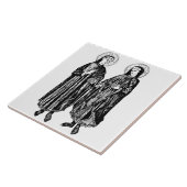 Saints CosmoとDamian by Bicci di Lorenzo タイル (側面)