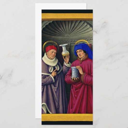 Saints CosmoとDamian by Jean Bourdichon (正面/裏面)