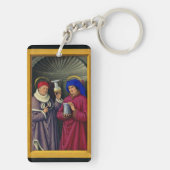 Saints CosmoとDamian by Jean Bourdichon キーホルダー (裏面)