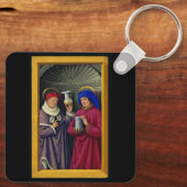 Saints CosmoとDamian by Jean Bourdichon キーホルダー (裏面)