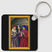 Saints CosmoとDamian by Jean Bourdichon キーホルダー (裏面)