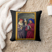 Saints CosmoとDamian by Jean Bourdichon クッション (ブランケット)
