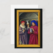 Saints CosmoとDamian by Jean Bourdichon サンキューカード (正面/裏面)