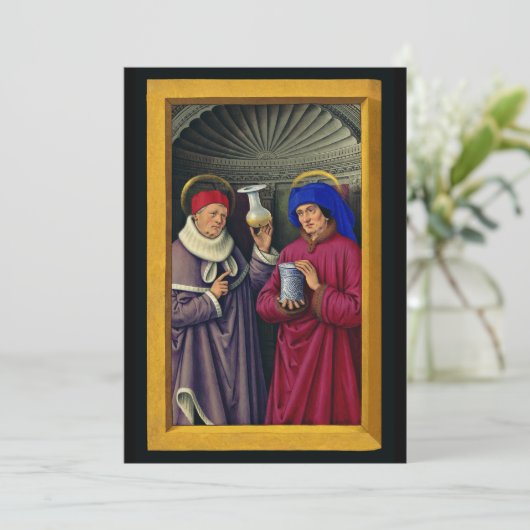 Saints CosmoとDamian by Jean Bourdichon 招待状 (スタンド正面)