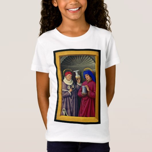 Saints CosmoとDamian by Jean Bourdichon Tシャツ (正面)