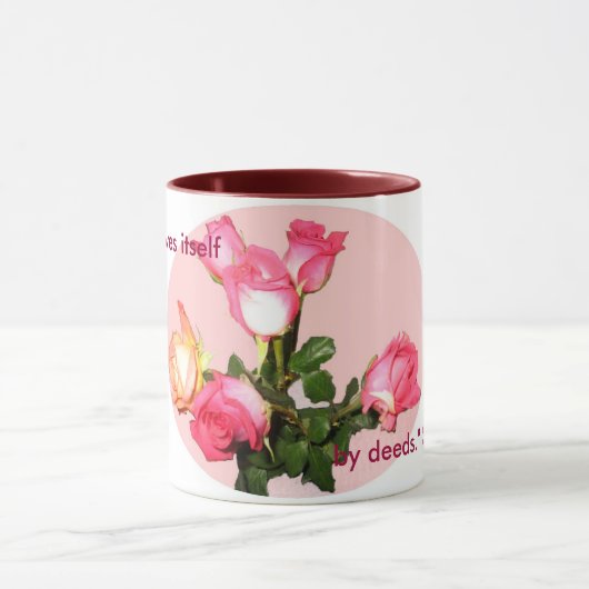 SaintThereseの引用文のバラのマグ マグカップ (中央)