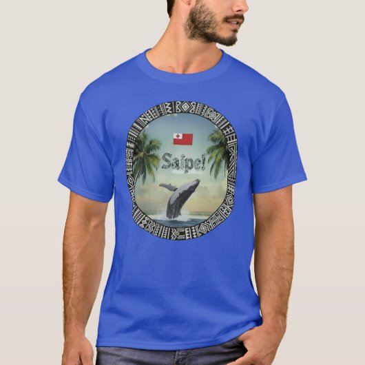 Saipe Tonga Eua whale off grid Pacific island Tシャツ (正面)