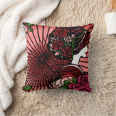 SajuArtの禅の"ばら色のプリンセス"の枕 クッション (ブランケット)