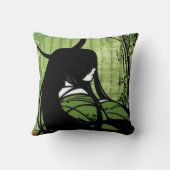 SajuArtの禅の"捕獲された"枕 クッション (裏面)