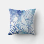 SajuArtの禅の"真珠の人魚"の枕 クッション (裏面)