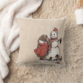 SajuArtZenの"冬の友人"の枕 クッション (ブランケット)