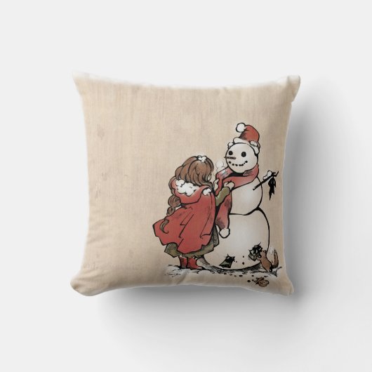 SajuArtZenの"冬の友人"の枕 クッション (正面)