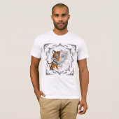 Sak Yant TigerがドラゴンTシャツに変形 Tシャツ (正面フル)