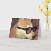 Saké 3Dの挨拶状 カード (黄色い花)