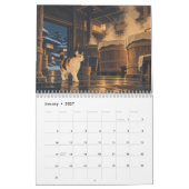 Sake Brewery Cat Twelve Months of Sake Art カレンダー (1月 2027)