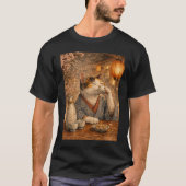 Sake-Drinking Cat in Japanese Teahouse Tシャツ (正面)