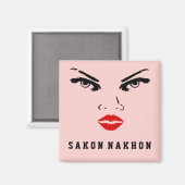 Sakon Nakhon,タイ人女性ガールフレンド夫人 マグネット (正面/裏面)