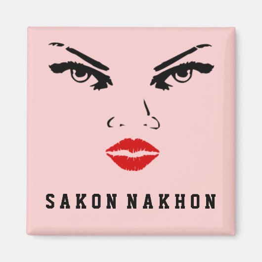 Sakon Nakhon,タイ人女性ガールフレンド夫人 マグネット (正面)