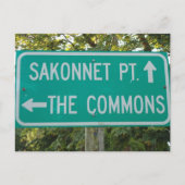 Sakonnet Point、The Commons、Little Compton、RI ポストカード (正面)