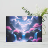 Sakora tree-Moonlit Waterfall with Cherr-pink 招待状 (スタンド正面)