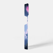 Sakora tree-Moonlit Waterfall with Cherr-pink iPhoneケース (右側面)